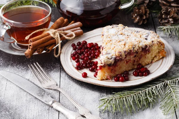 Traditional Christmas Shtollen Cake — Stock Photo, Image