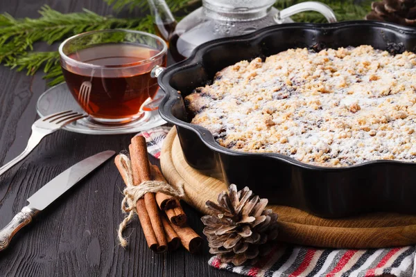 Pastel Tradicional Navidad Shtollen — Foto de Stock