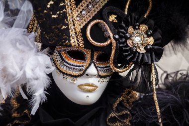 Renkli ve güzel Venedik Maske, Venezia, İtalya