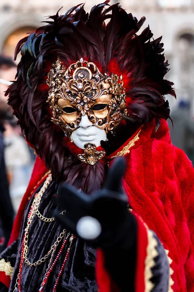 Máscara de carnaval en Venecia Italia — Foto de Stock