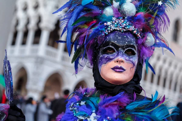 Karnevalsmaske i Venezia Italia – stockfoto