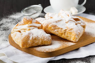 Turta puf pasta yakın yukarı