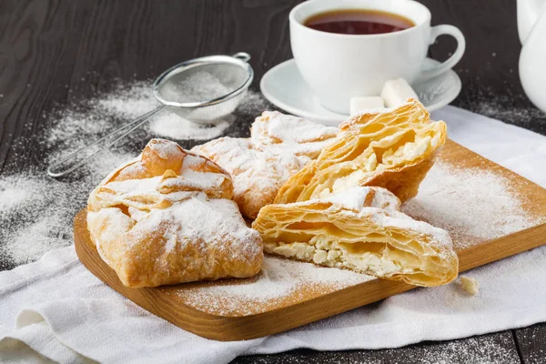 Blätterteigkuchen aus nächster Nähe — Stockfoto