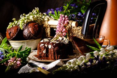 Ezilmiş fındık / ev yapımı çikolatalı muffin