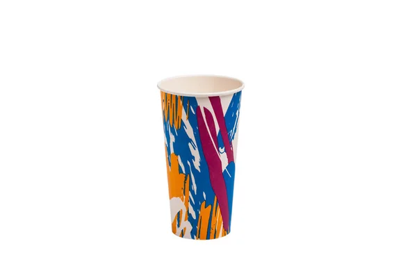 Färgglada Paper Cup isolerade på vitt — Stockfoto