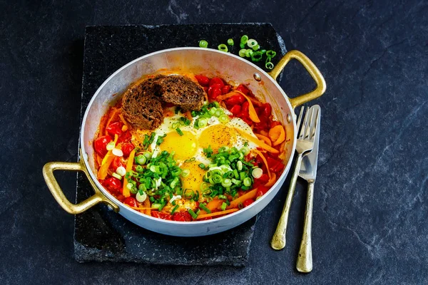 Shakshuka Ovos fritos — Fotografia de Stock