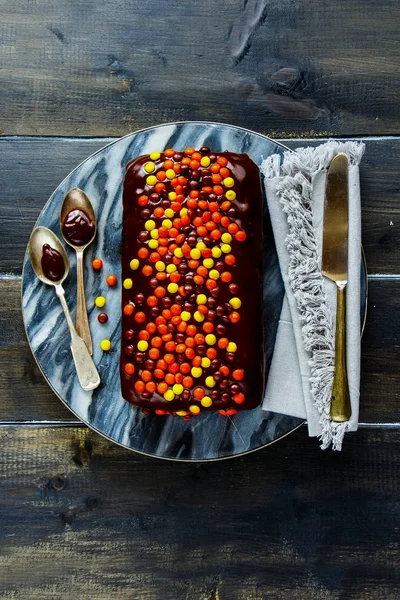 Chocolate cake with Sprinkles — Stock Photo, Image