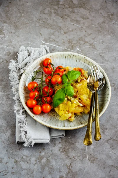 Patata frita con cebolla — Foto de Stock