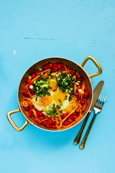 Shakshuka Ovos fritos — Fotografia de Stock