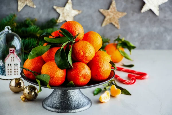 Mandarinas y Navidad — Foto de Stock