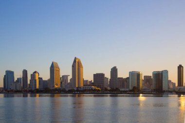 Coronado Adası'San Diego doutown görünümünü