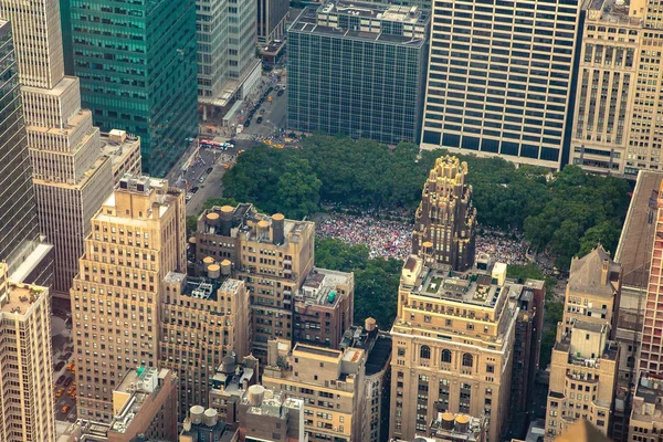 New York City Manhattan Street Aerial View Skyscrapers Skyscrapers New — Stock Photo, Image