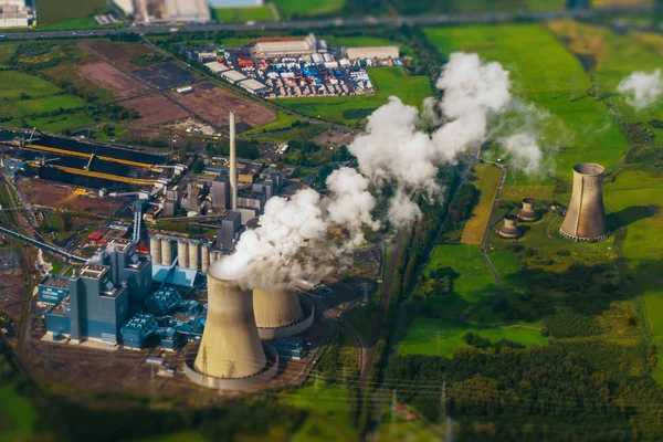 Vista Aérea Central Eléctrica Westfalen Rwe Rwe Power Vista Aérea —  Fotos de Stock