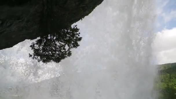 Steinsdalsfossen wasserfälle in norwegen — Stockvideo