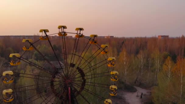 Ghost town Pripyat near Chernobyl NPP, Ukraine — Stock Video