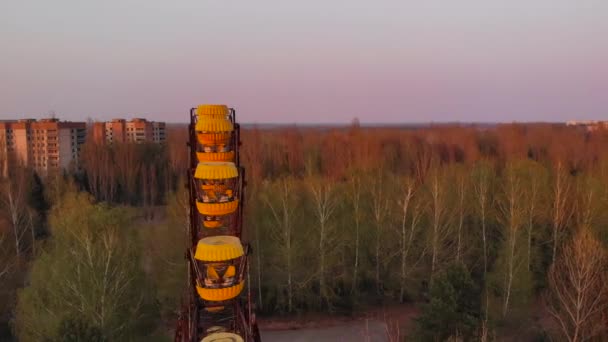 Cidade de Pripyt perto da central nuclear de Chernobyl — Vídeo de Stock