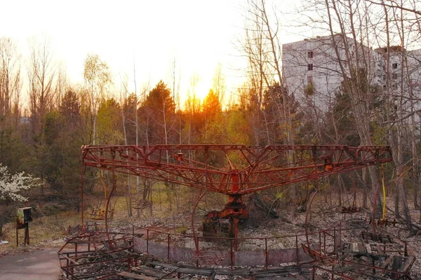 Ghost stad Pripyat bij Tsjernobyl NPP, Oekraïne — Stockfoto