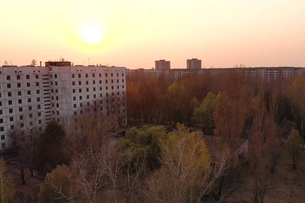 Stad Pripyt bij de kerncentrale van Tsjernobyl — Stockfoto