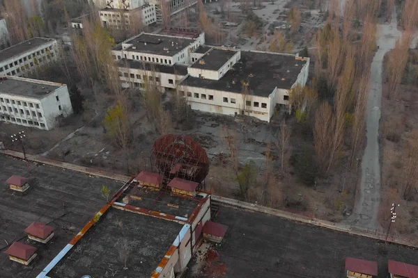 Ghost stad Pripyat bij Tsjernobyl NPP, Oekraïne — Stockfoto