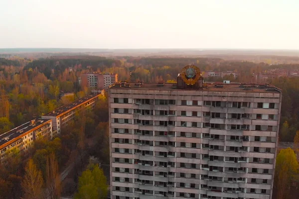 Ciudad fantasma Pripyat cerca de Chernobyl NPP, Ucrania — Foto de Stock