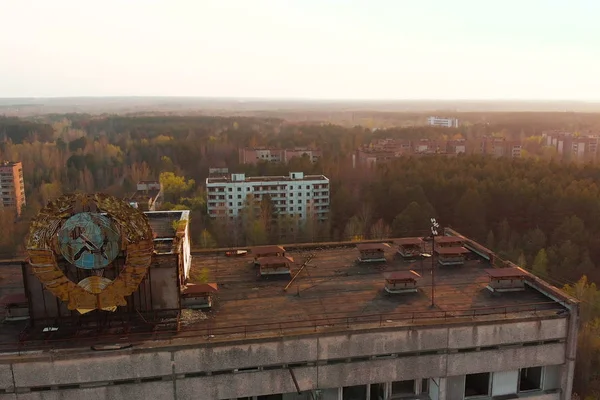 Ciudad fantasma Pripyat cerca de Chernobyl NPP, Ucrania —  Fotos de Stock