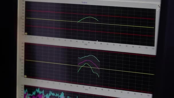 Närbild skott av flerfärgade diagram. — Stockvideo