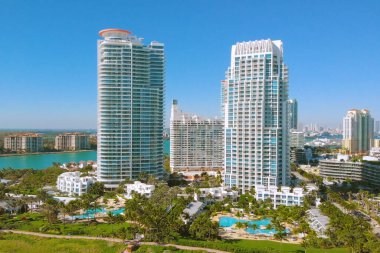 Miami Sahili kıyısındaki otellerin ilk hattı.