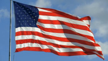 American Flag Waving In United States Of America clipart