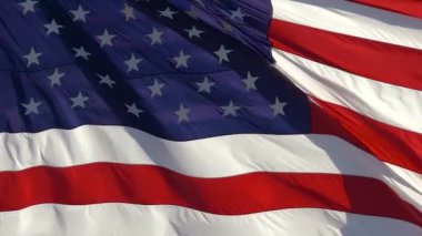 Amerikan Bayrak Dalgası Çok detaylı kumaş dokusu