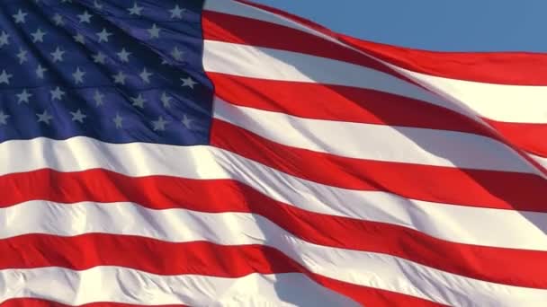 Bandiera americana sventola negli Stati Uniti d'America — Video Stock