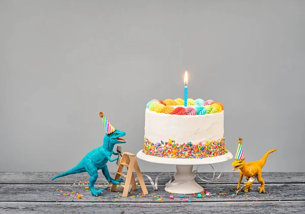 Festa di compleanno del dinosauro — Foto Stock