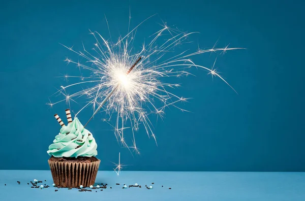 Birthday Cupcake with sparkler