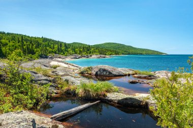Colorful Ponds at Neys Provincial Park on Lake superior in Ontar clipart