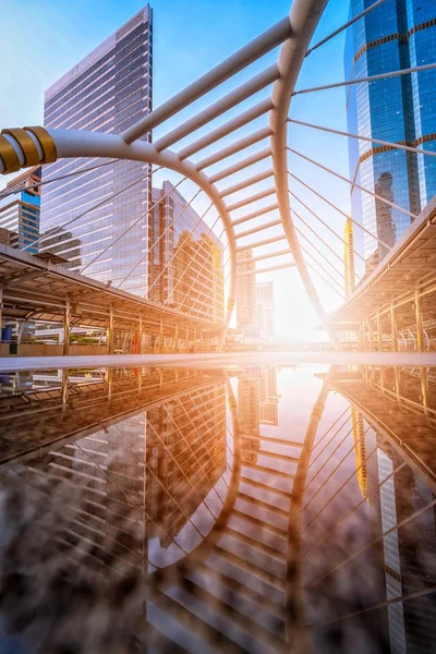 Estructura Moderna Forma Puente Edificio Estación Tren Bangkok Tailandia — Foto de Stock