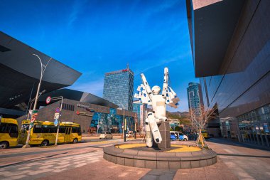 Busan, Kore - 21 Şubat 2020 Busan şehri, Busan, Güney Kore.