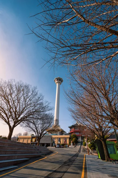 Μπουσάν Νότια Κορέα Φεβρουαρίου 2020 Άποψη Του Πύργου Μπουσάν Και — Φωτογραφία Αρχείου