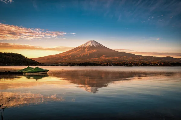 Fuji Lake Kawaguchiko Sunset Fujikawaguchiko Japan — Stock Photo, Image