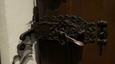 Eski antika Vintage demir kapı kilidi