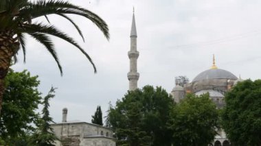 Reconstruction of world famous Blue Mosque in Istanbul, Turkey.