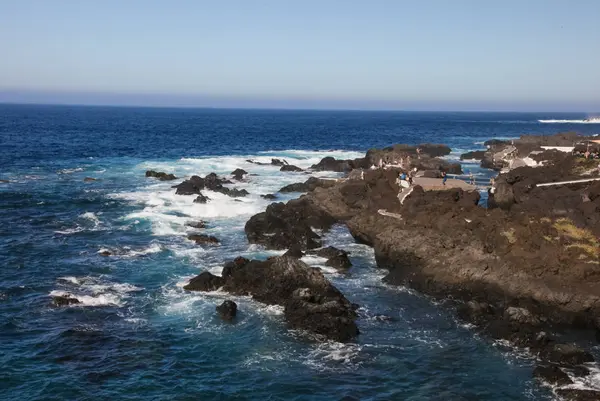 Mountains off the coast of Tenerife. the ocean coast.