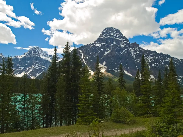 Mountains and forests in Canada. The pristine nature of the Canadian landscape.