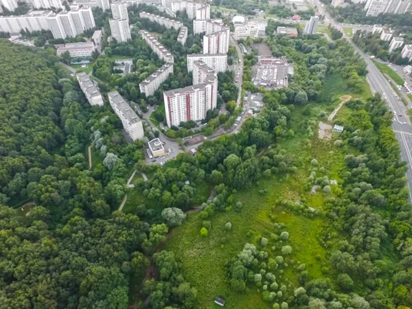 Suburban park and glade. Suburban landscape suburbs