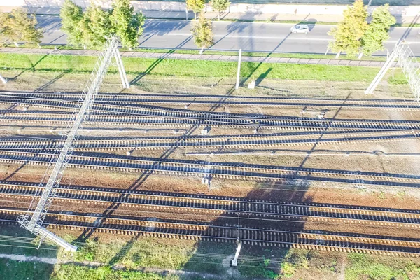 Top View Railway Railway Rails Sleepers — Stock Photo © avstraliavasin ...