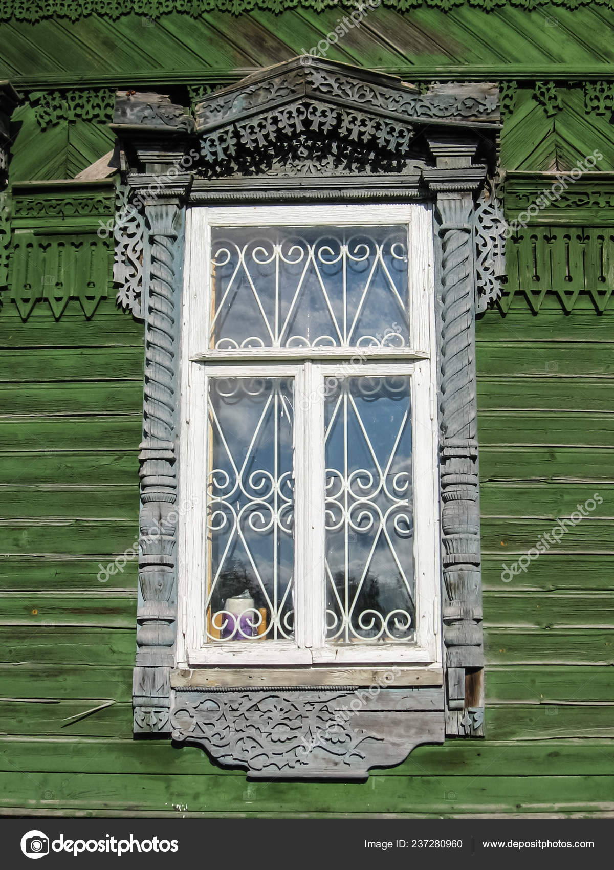 Plinths Windows Wooden Houses Ancient Style Decoration Window