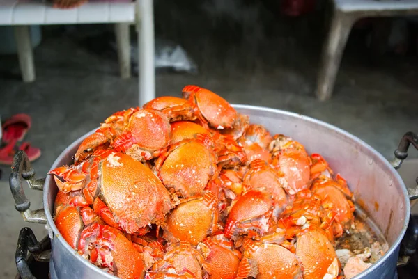 boiled sea crab. Red from cooking crab - a dish of Thailand cuisine.