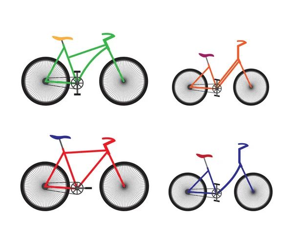 不同类型的自行车 运动器材 — 图库矢量图片