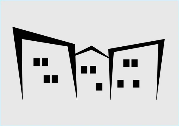 Belle Brillante Maison Immobilière Logo Très Détaillé Expressif — Image vectorielle