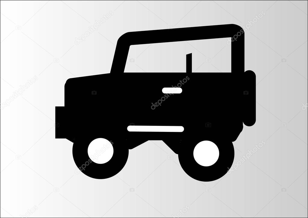 vintage old offroad sign - vector animation
