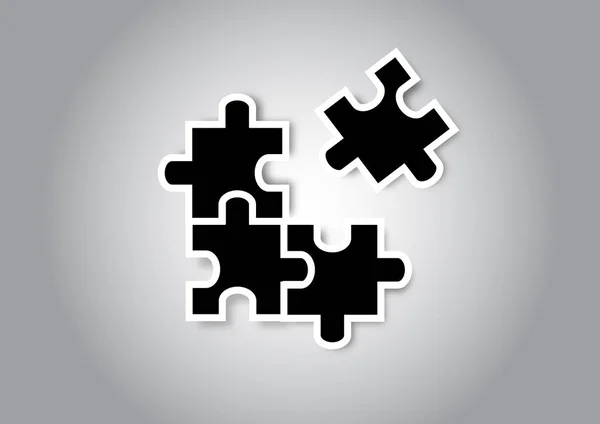 Colored Puzzle Pieces Series — Stock Vector