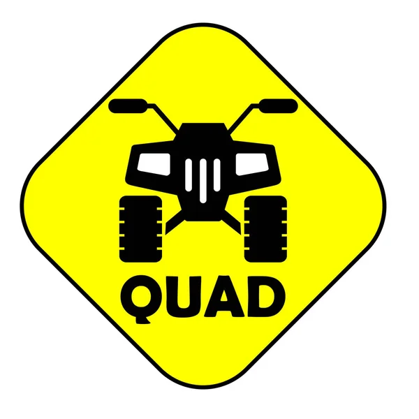 Vektor Quad Offroad Ikon Minden Kerék — Stock Vector
